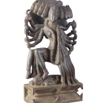 Pure Brass Mahakali Statue Idol with 10 Heads | 15" Tall | Handcrafted in India | Embodiment of Strength, Protection & Divine Energy | Powerful Spiritual Presence